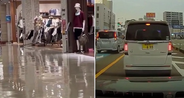 Japonya’daki 7.1’lik depremden ilk görüntüler! AVM’deki ürünler yere bile düşmedi