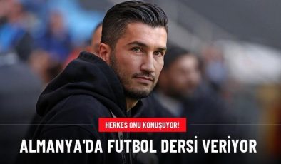 Almanya’da futbol dersi veriyor