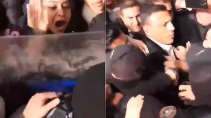 CHP’li vekil belediye binasına girmek için polis barikatını zorladı