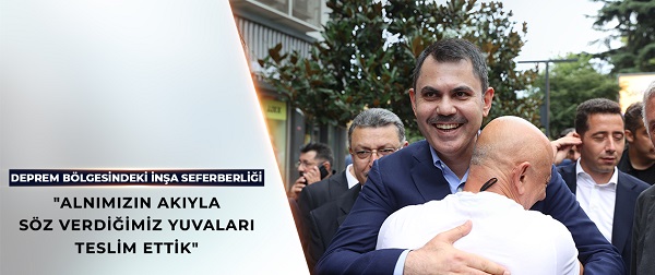 Bakan Murat Kurum: “Deprem bölgesinde; yılsonuna kadar evine girmeyen kimseyi bırakmayacağız”